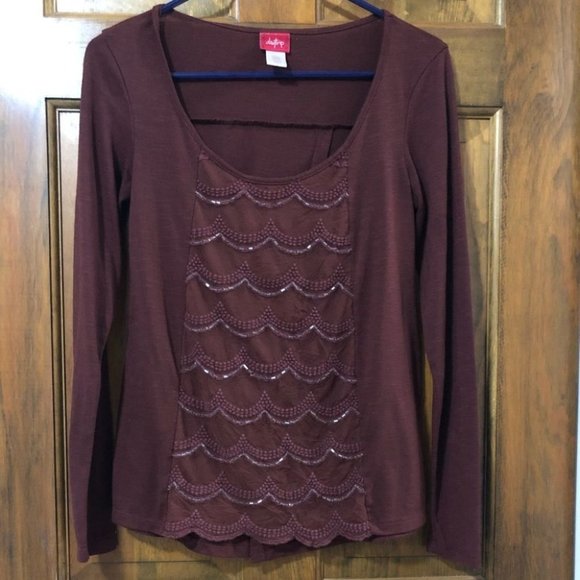 Daytrip Long Sleeve Beaded Top - Picture 2 of 6